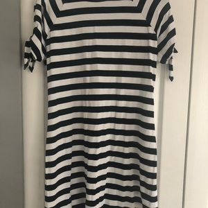 Michael Kors size small black and white striped t shirt dress